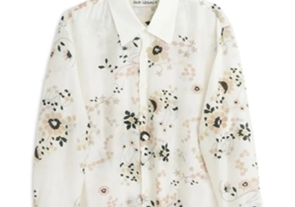Our Legacy Above Cotton Eastern Flower Print Button Down Shirt Size 46 sold by Leota product image thumbnail 2