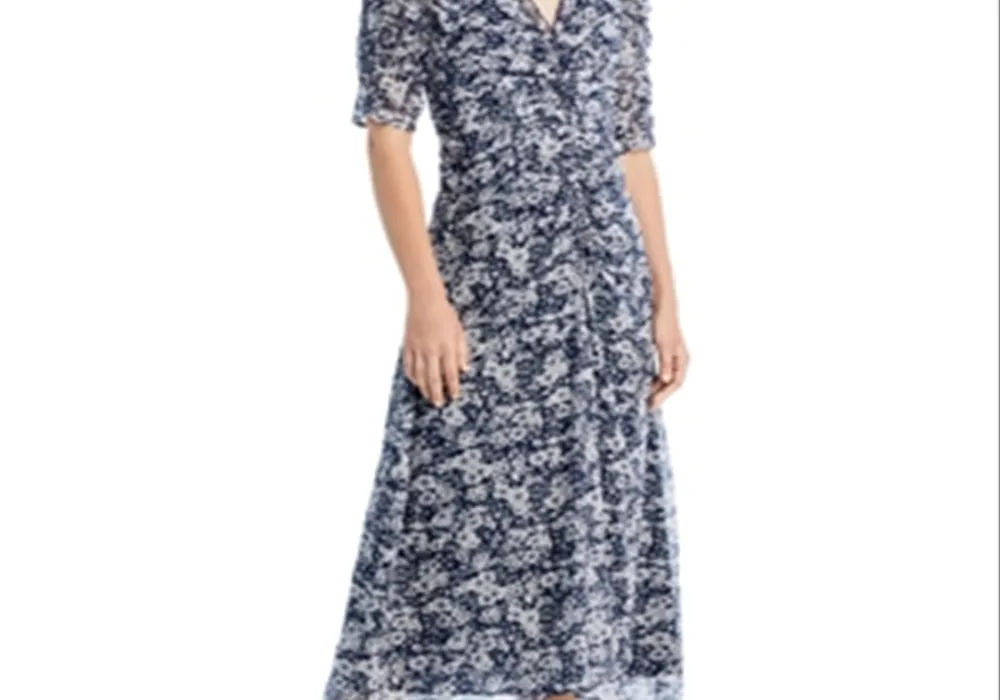 Sea New York Suzie Ruched Midi Dress Navy sold by Leota product image thumbnail 5