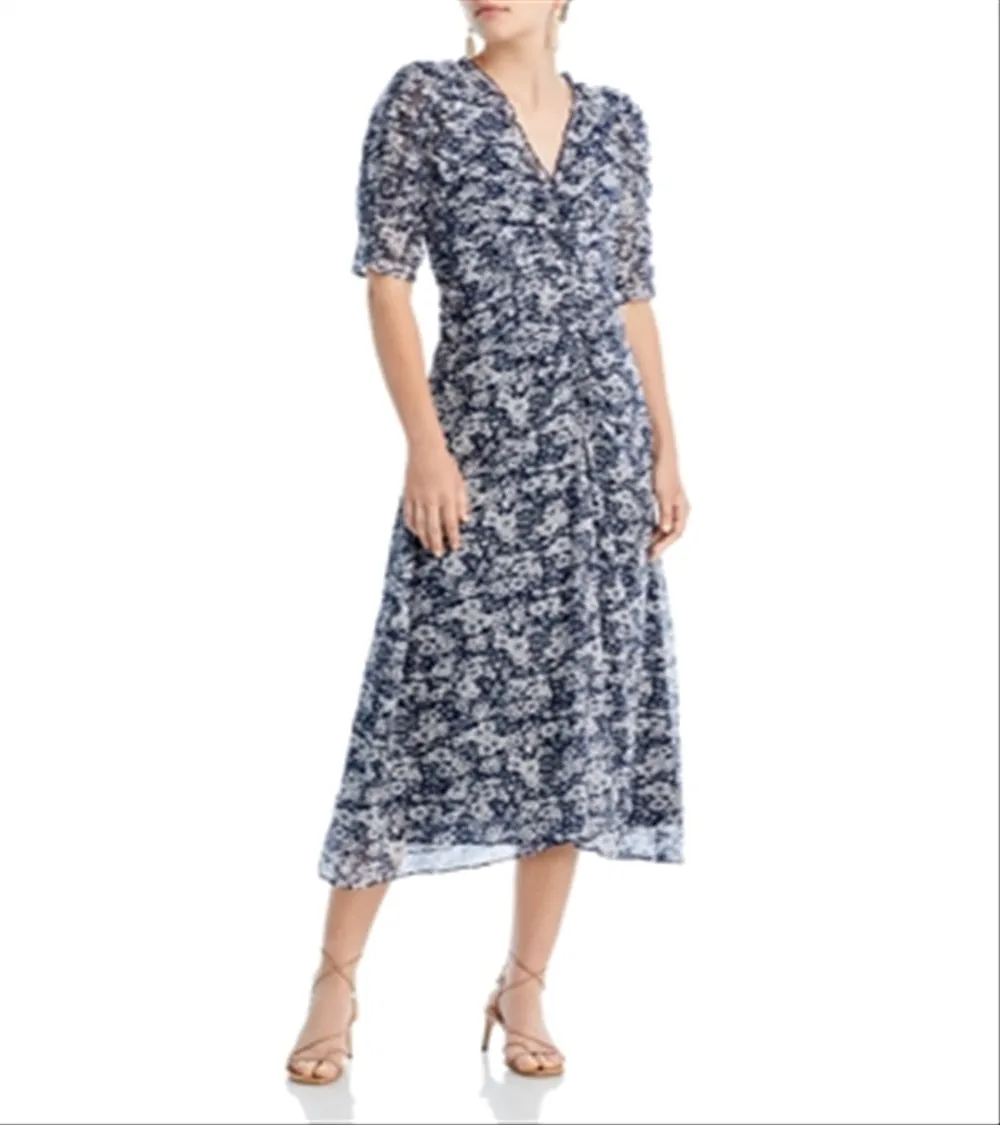 Sea New York Suzie Ruched Midi Dress Navy sold by Leota product image thumbnail 4