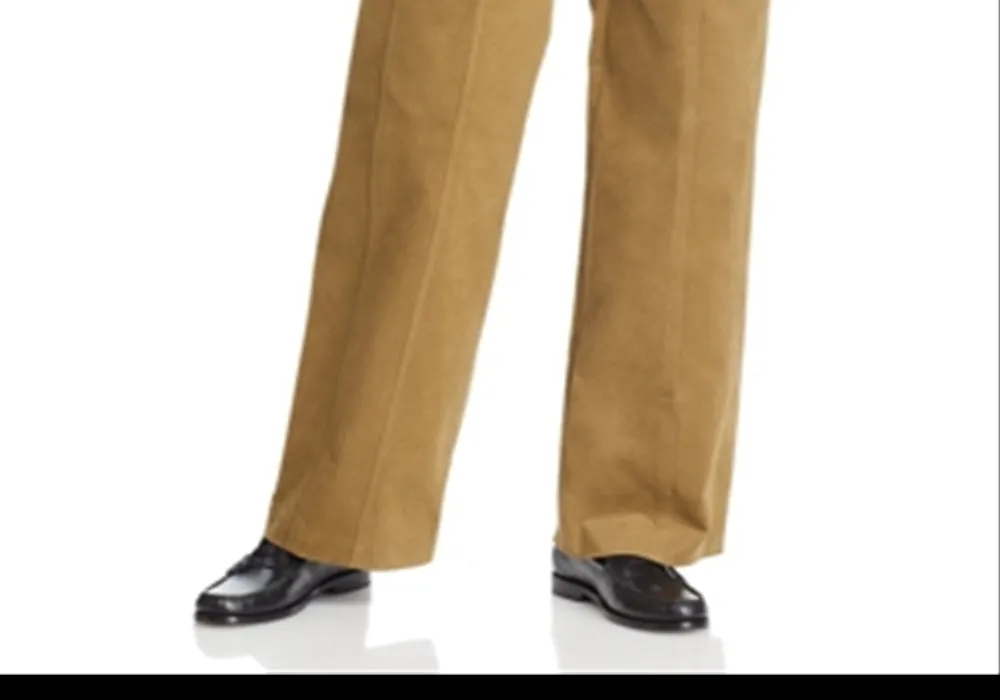 Lvir Cotton Blend Front Pleat Pants Beige Size S sold by Leota product image thumbnail 3