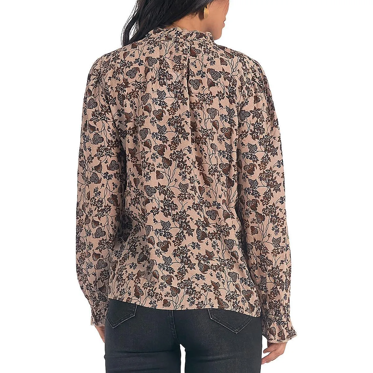 Elan Ruffle Collar Top Yellow Size XS sold by Leota product image thumbnail 2