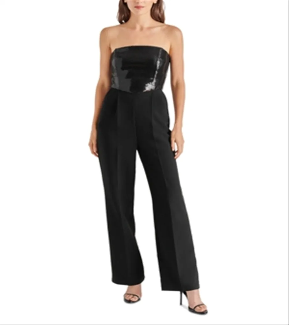 Steve Madden Riki Sequin Bustier Jumpsuit Black Size Small sold by Leota product image thumbnail 4