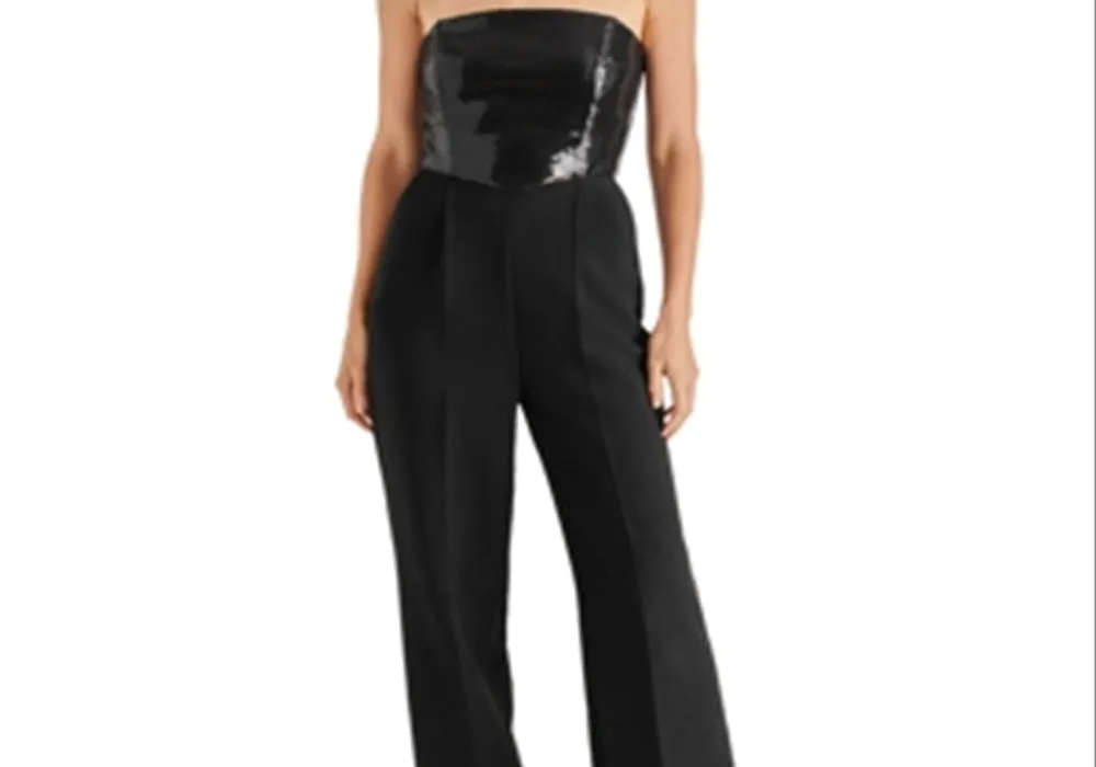 Steve Madden Riki Sequin Bustier Jumpsuit Black Size Small sold by Leota product image thumbnail 5