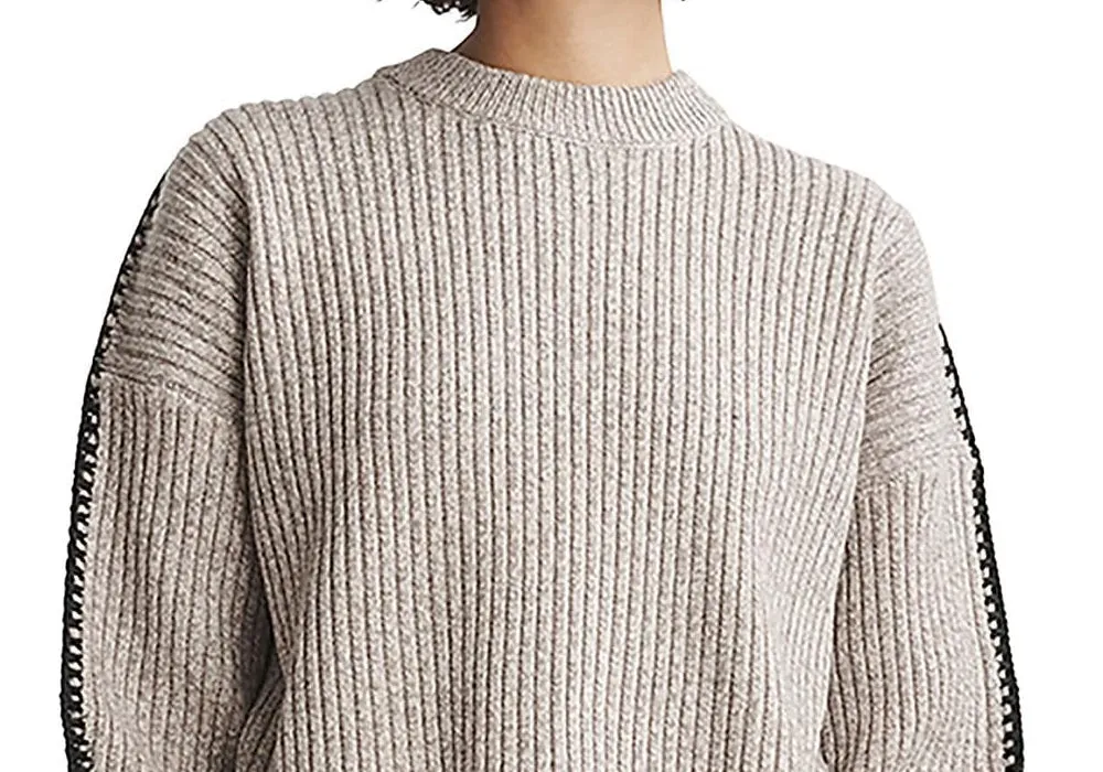 rag & bone Ingrid Wool Crewneck Sweater Gray Size L sold by Leota product image thumbnail 2