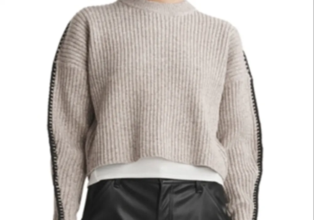 rag & bone Ingrid Wool Crewneck Sweater Gray Size L sold by Leota product image thumbnail 5