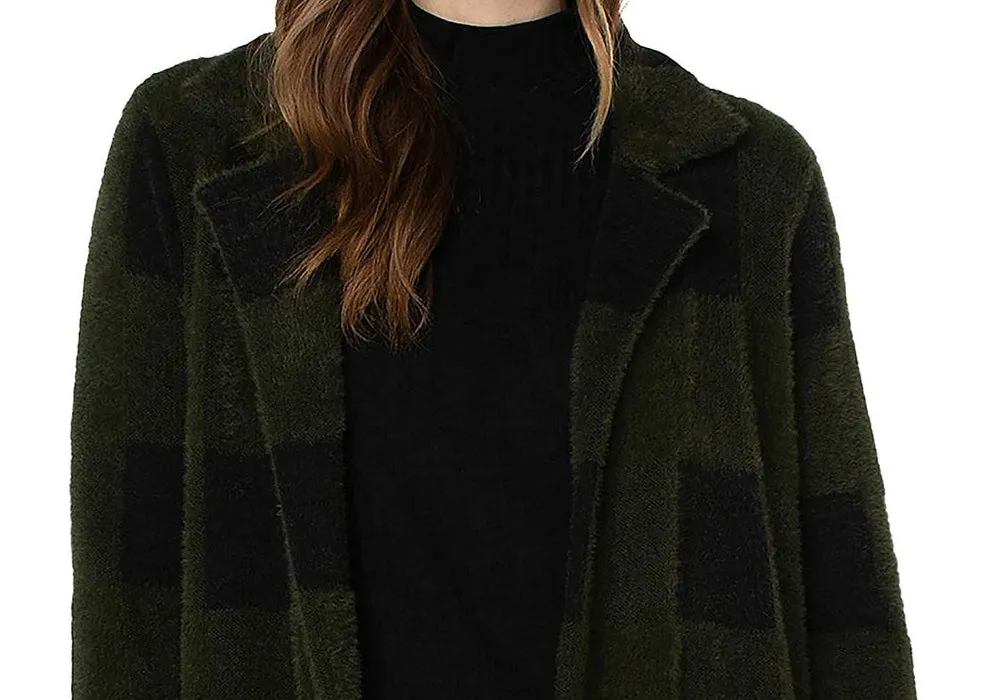 Liverpool Los Angeles Buffalo Check Open Front Jacket Black sold by Leota product image thumbnail 2