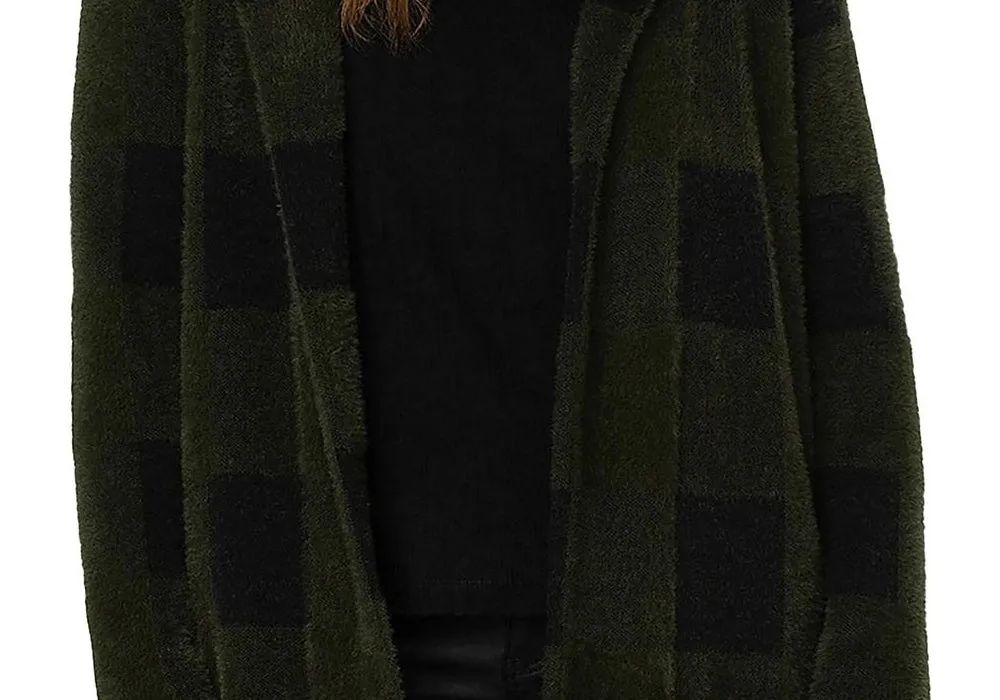 Liverpool Los Angeles Buffalo Check Open Front Jacket Black sold by Leota product image thumbnail 3