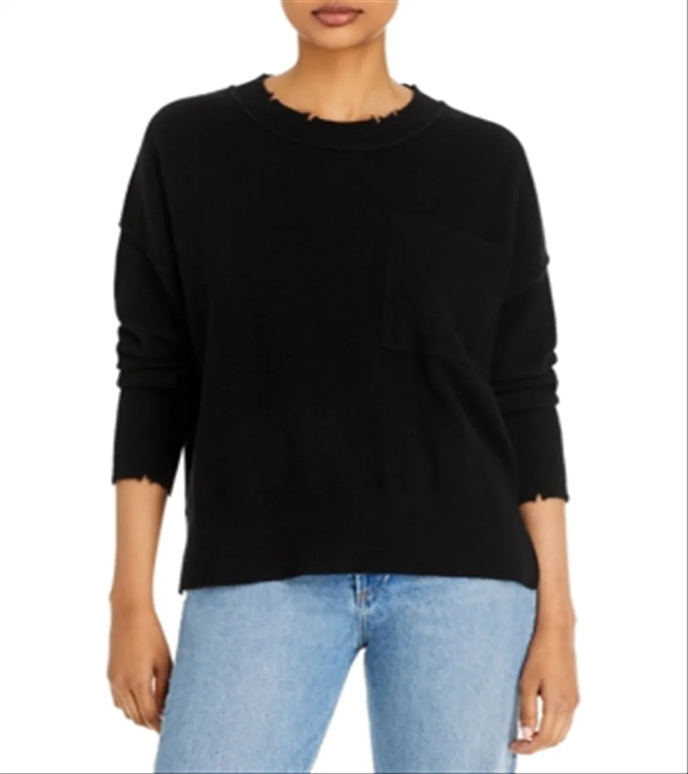 Aqua Distressed Cashmere Sweater Black Size XS sold by Leota product image thumbnail 4