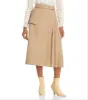 Lvir Wrap Half Pleat Midi Skirt Beige Size XS sold by Leota