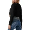 Astr the Label Palmer Rhinestone Fringe Sweater Black Size XS sold by Leota