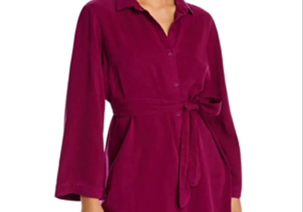 Bella Dahl Belted Mini Shirt Dress Pink Size XS sold by Leota product image thumbnail 5