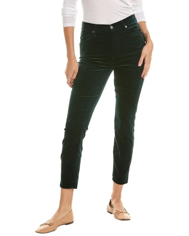 7 For All Mankind High Rise Ankle Skinny Jeans Hunter Green Size 31 sold by Leota