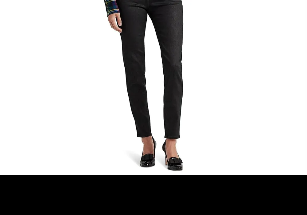 LAUREN Ralph Lauren Coated High-Rise Skinny Ankle Jeans Black Size 10 28 sold by Leota product image thumbnail 2