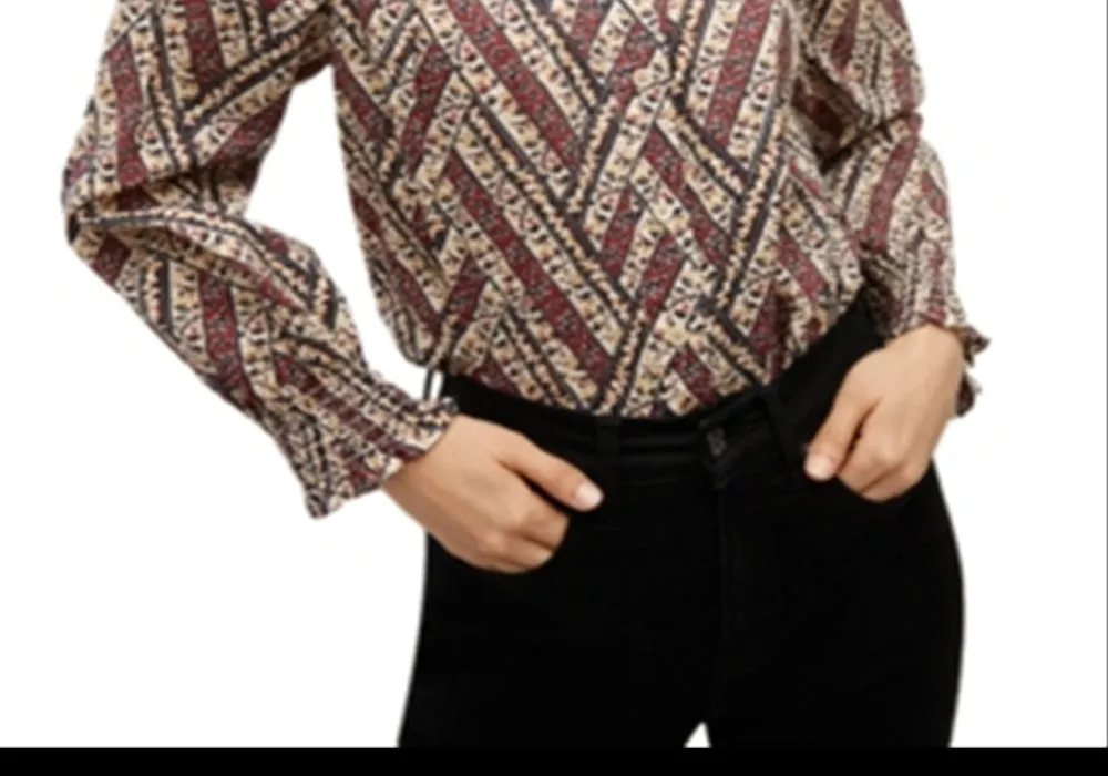 Veronica Beard Calisto High Neck Ruffled Top White sold by Leota product image thumbnail 3