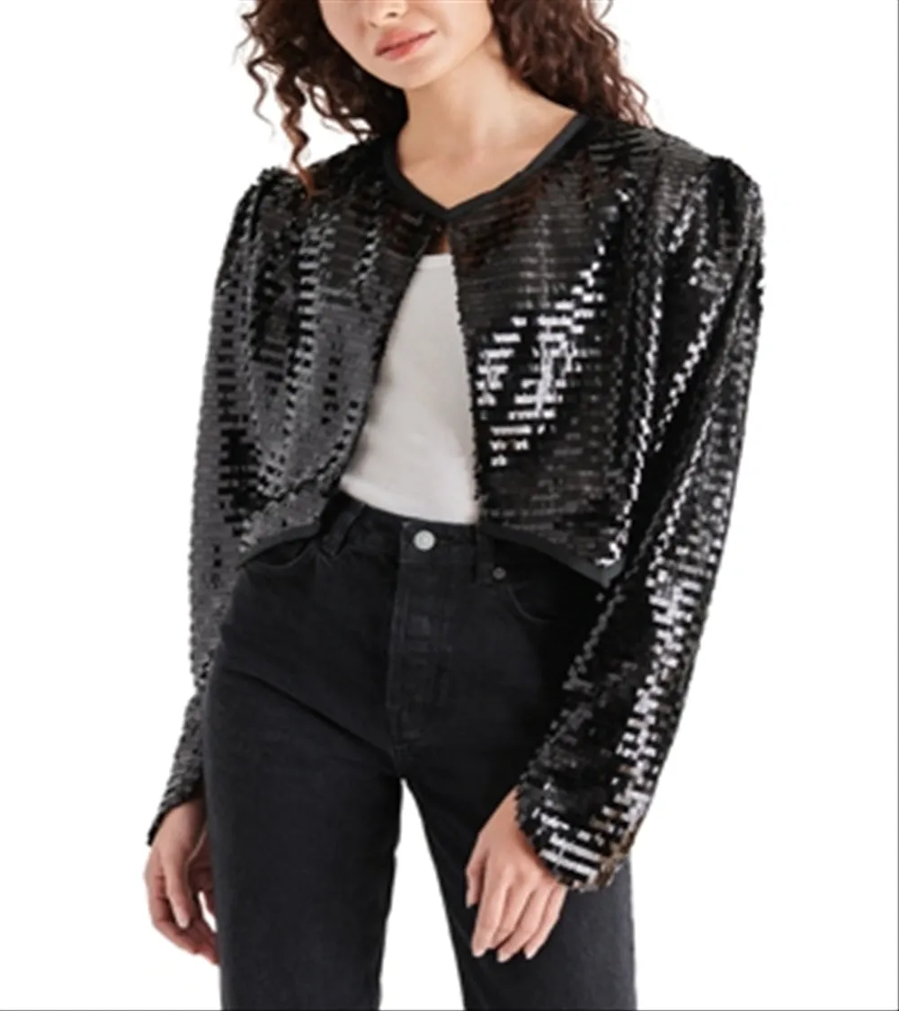 Steve Madden Juliet Cropped Piano Sequin Bolero Black sold by Leota