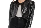Steve Madden Juliet Cropped Piano Sequin Bolero Black sold by Leota