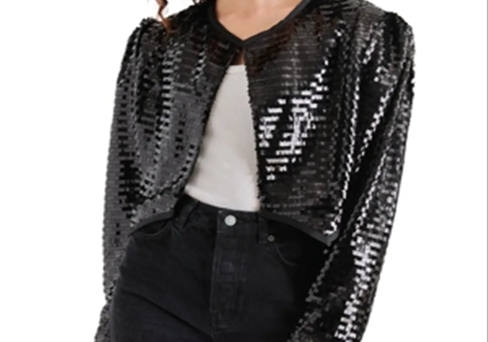 Steve Madden Juliet Cropped Piano Sequin Bolero Black sold by Leota product image thumbnail 2