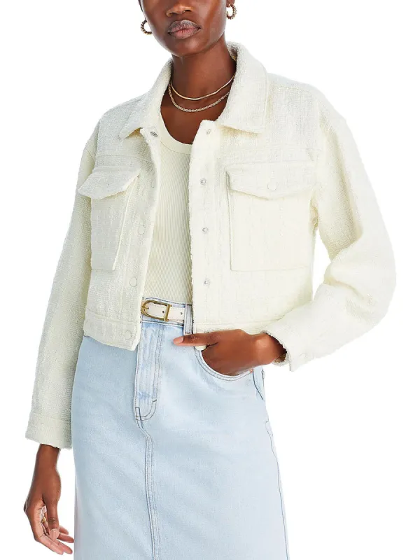 Blanknyc Tweed Cropped Jacket White Size L sold by Leota