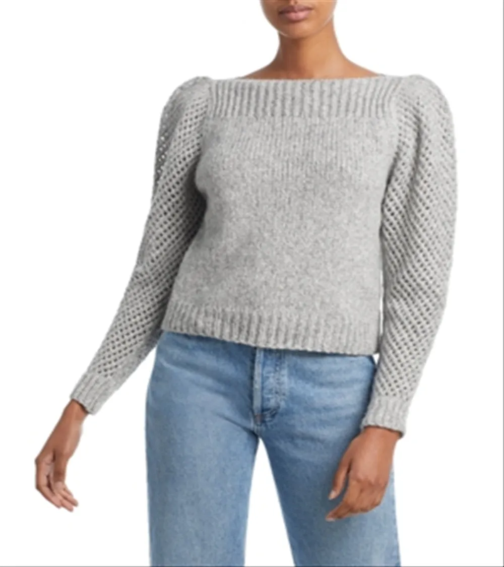 LoveShackFancy Rosie Wool Boat Neck Sweater Gray Size M sold by Leota