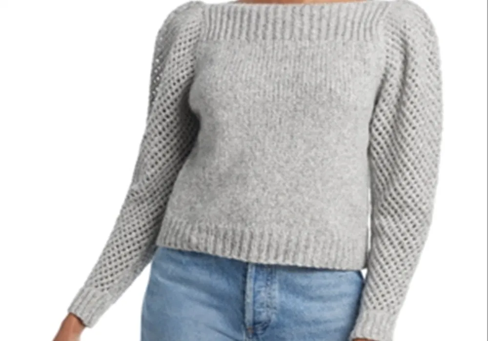 LoveShackFancy Rosie Wool Boat Neck Sweater Gray Size M sold by Leota product image thumbnail 2