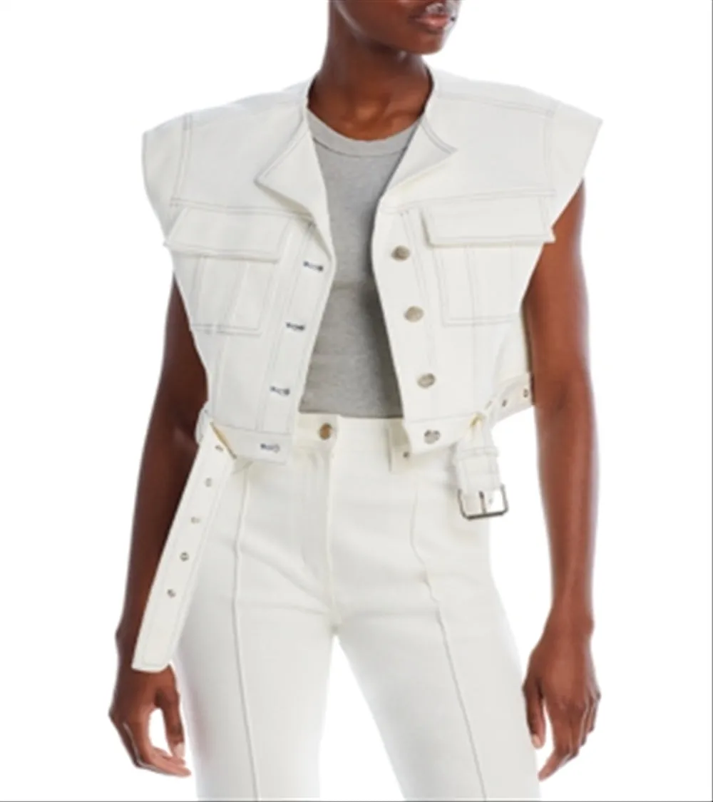 Lvir Denim Vest White Size M sold by Leota
