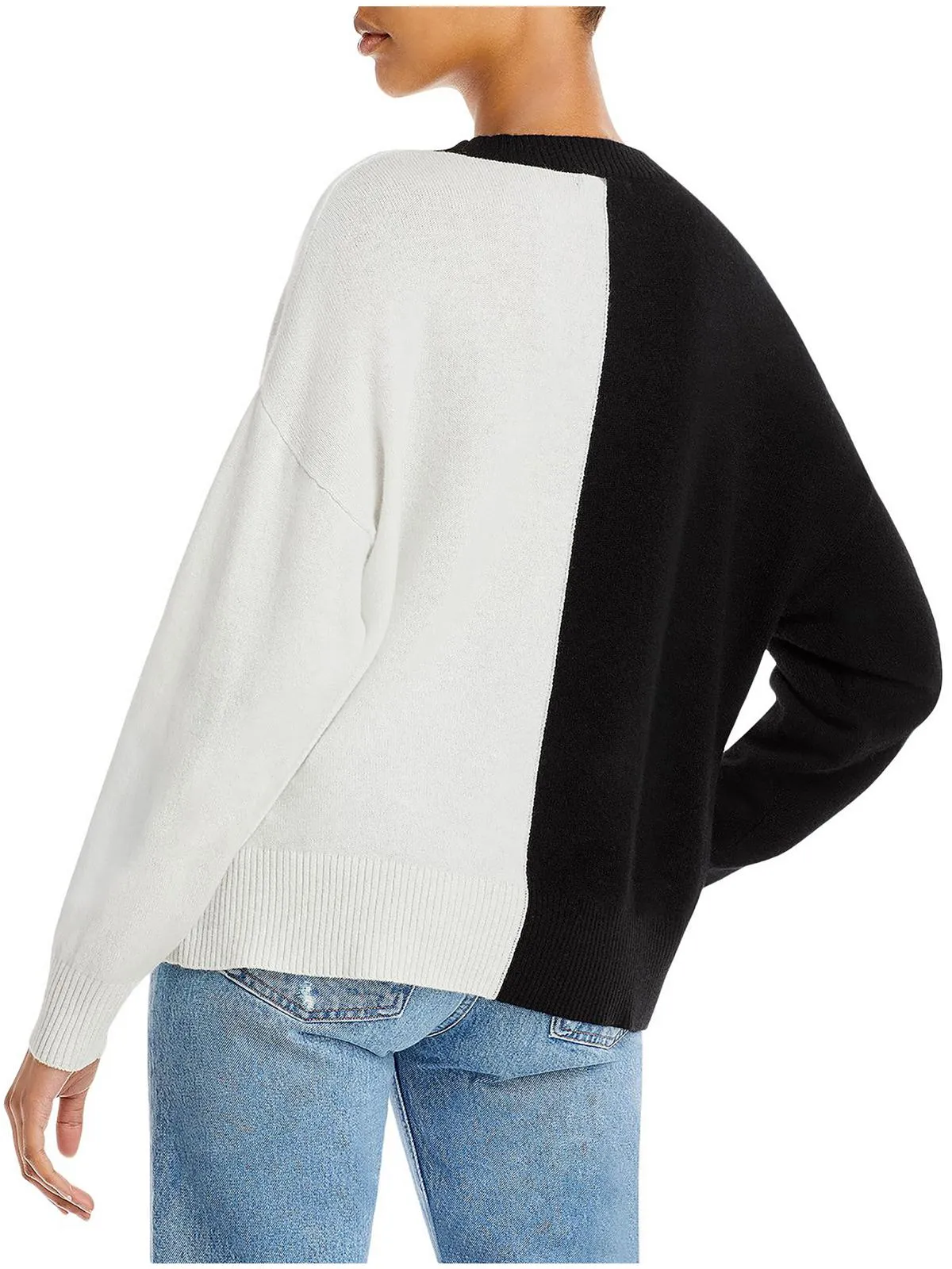 Aqua Color Block Cashmere Sweater Size M sold by Leota product image thumbnail 2