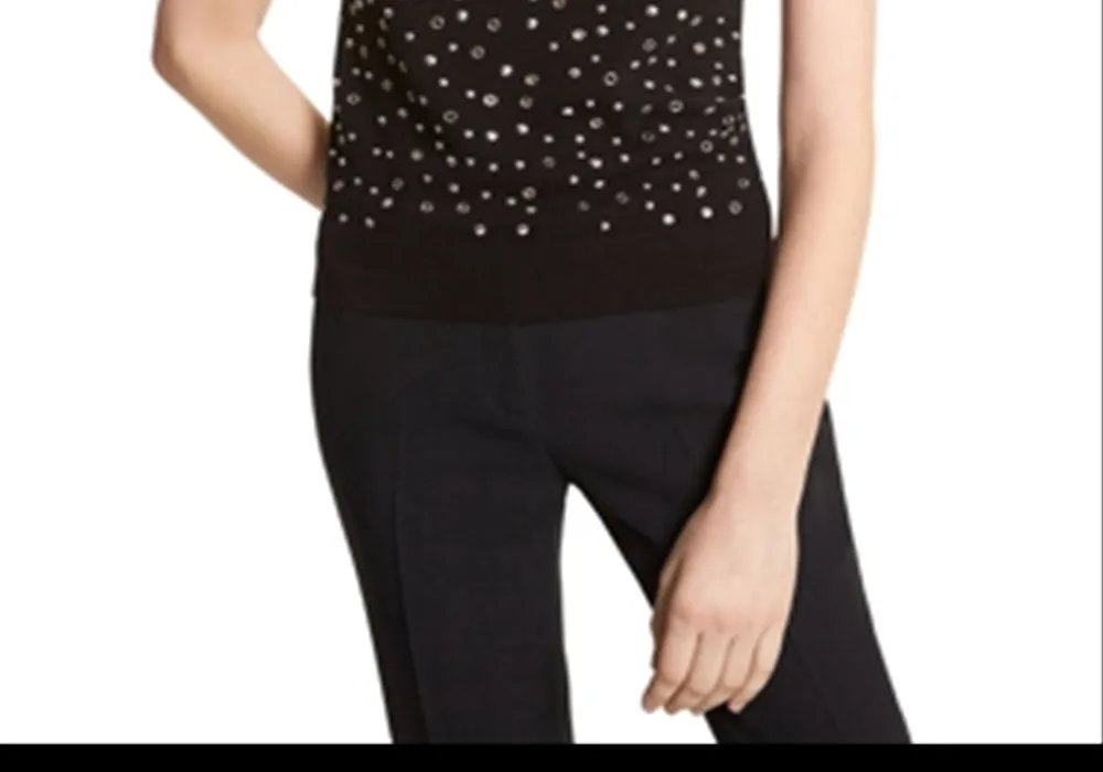 Michael Kors Collection Cashmere Embellished Shell Gray Size XS sold by Leota product image thumbnail 3