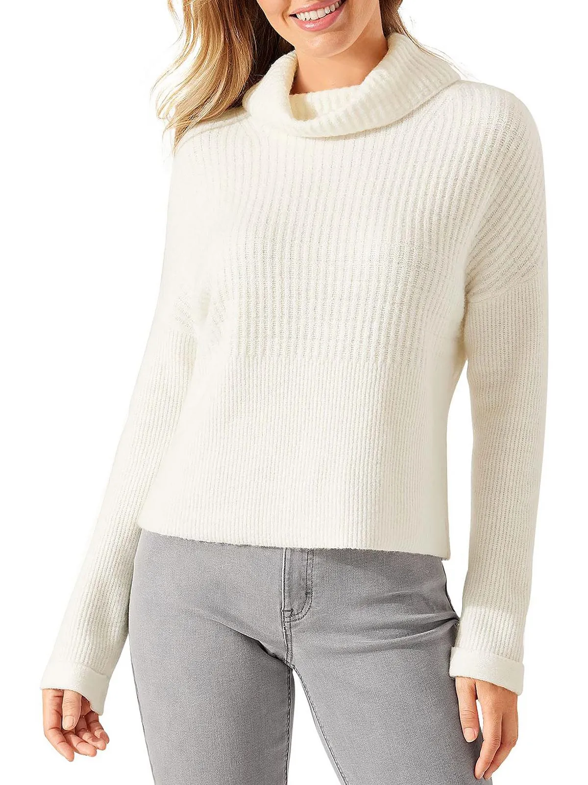 Tommy Bahama Womens Knit Pullover Funnel-Neck Sweater White Size S sold by Leota