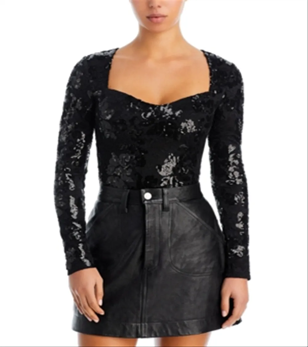 Fore Sequin Lace Bodysuit Black Size S sold by Leota product image thumbnail 4