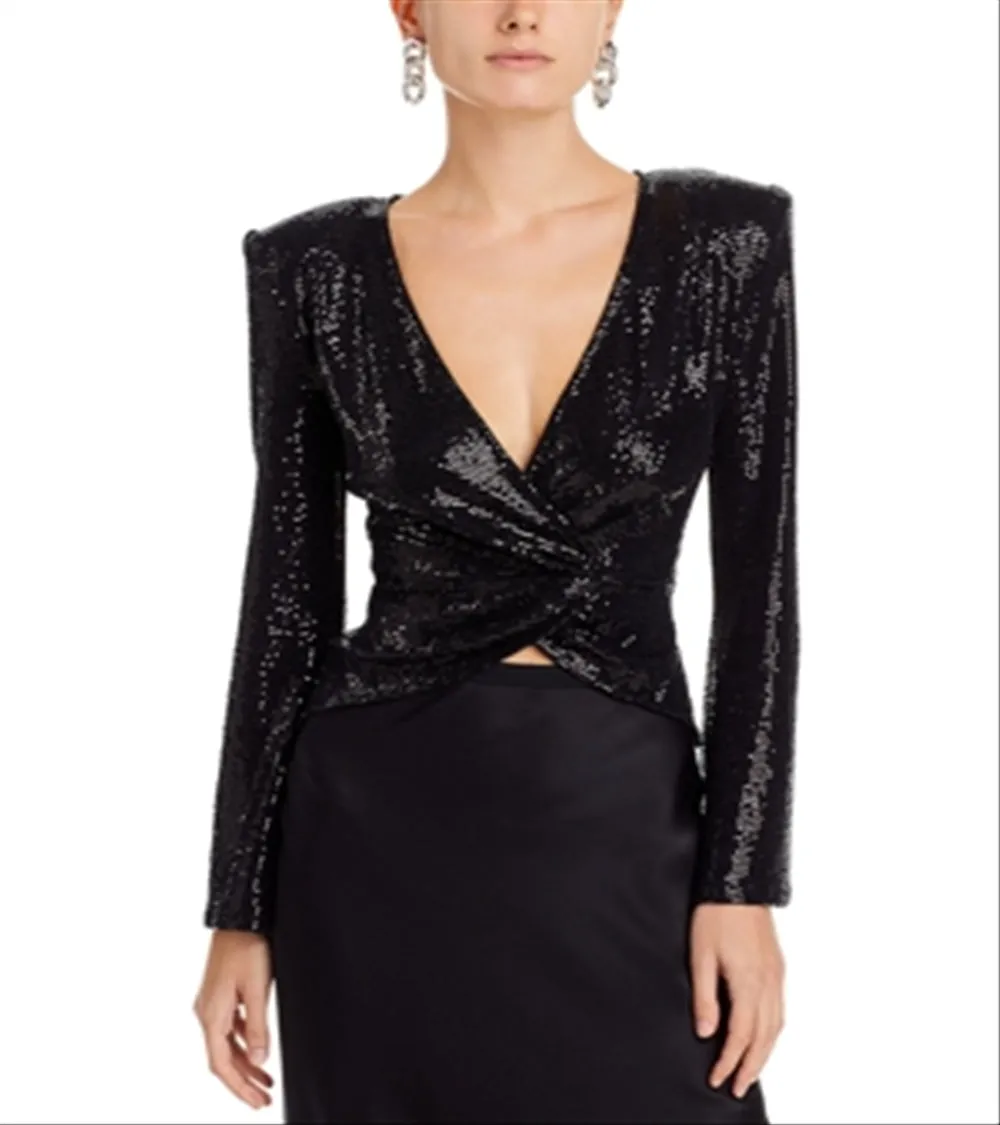 L'Agence Metallic Wrap Blazer Black Size XS sold by Leota product image thumbnail 4