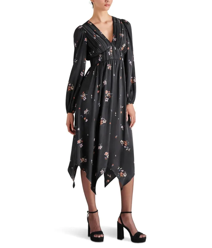 Steve Madden Jamie Handkerchief Hem Dress Black Size XS sold by Leota