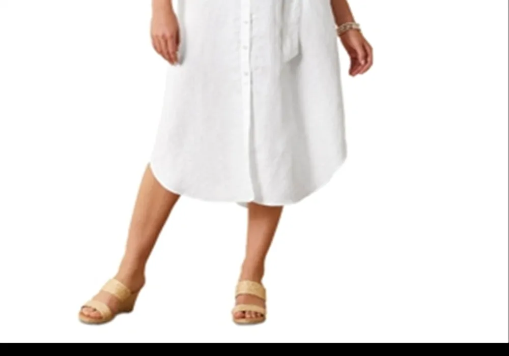 Tommy Bahama Coastalina Linen Maxi Shirt Dress White sold by Leota product image thumbnail 3