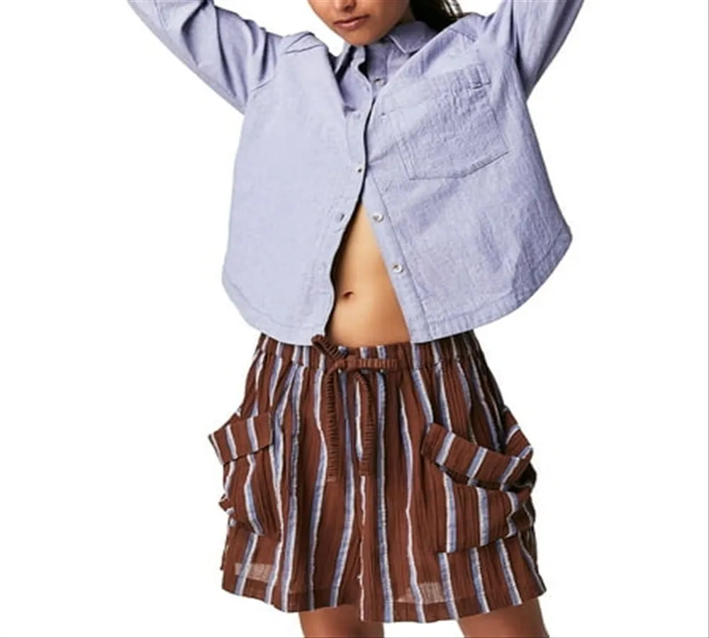We The Free Womens Cotton Collared Button-Down Top Purple sold by Leota product image thumbnail 4