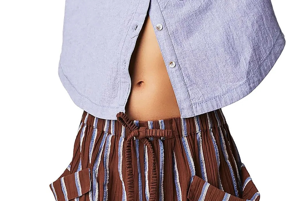 We The Free Womens Cotton Collared Button-Down Top Purple sold by Leota product image thumbnail 3