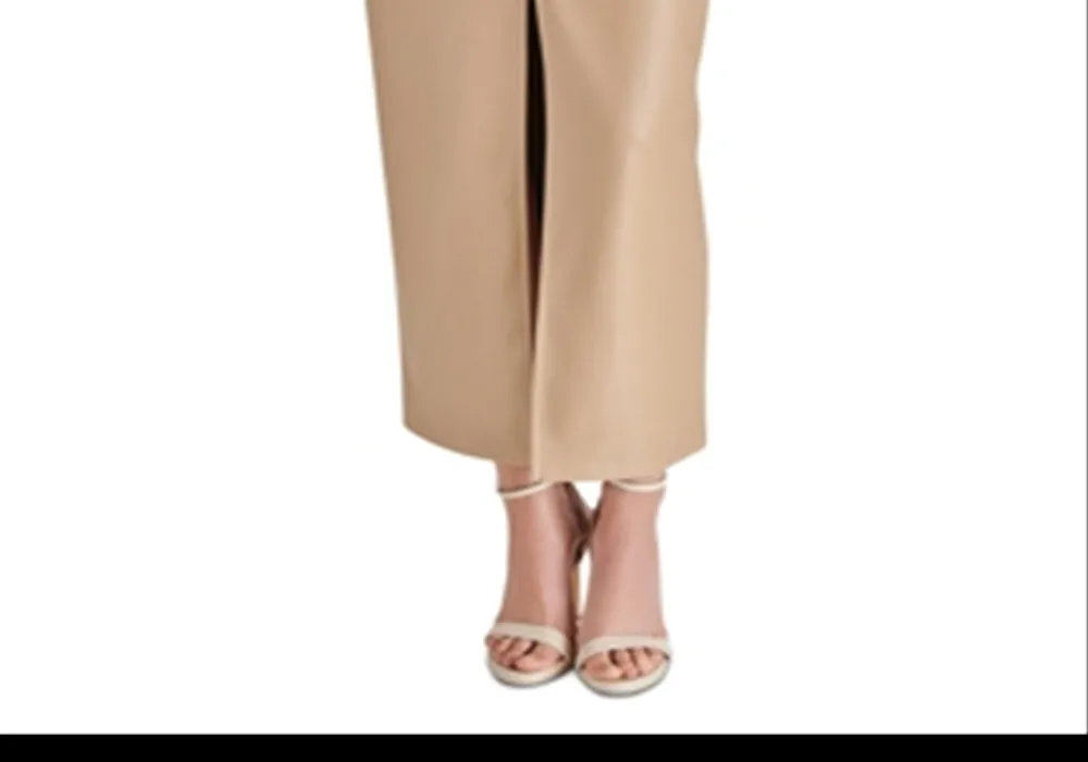 Steve Madden Avani Faux Leather Maxi Skirt Tan Size 2 sold by Leota product image thumbnail 3