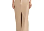 Steve Madden Avani Faux Leather Maxi Skirt Tan Size 2 sold by Leota