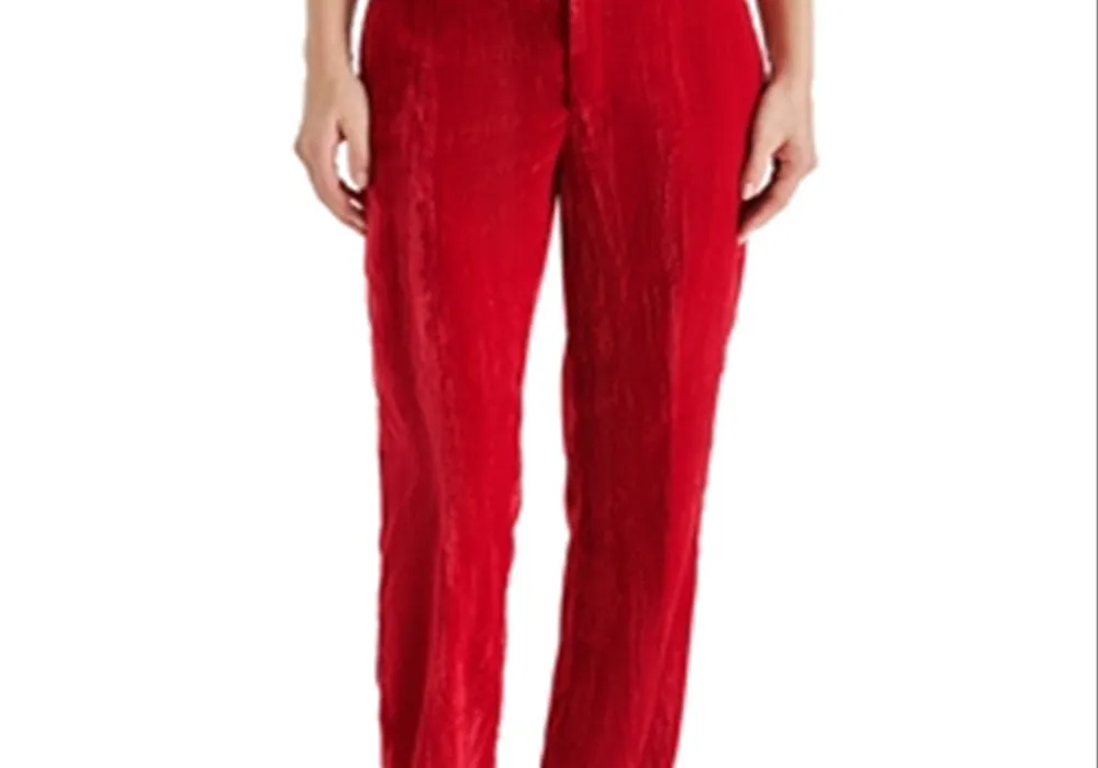Steve Madden Mercer Crushed Velvet Pants Red sold by Leota product image thumbnail 5