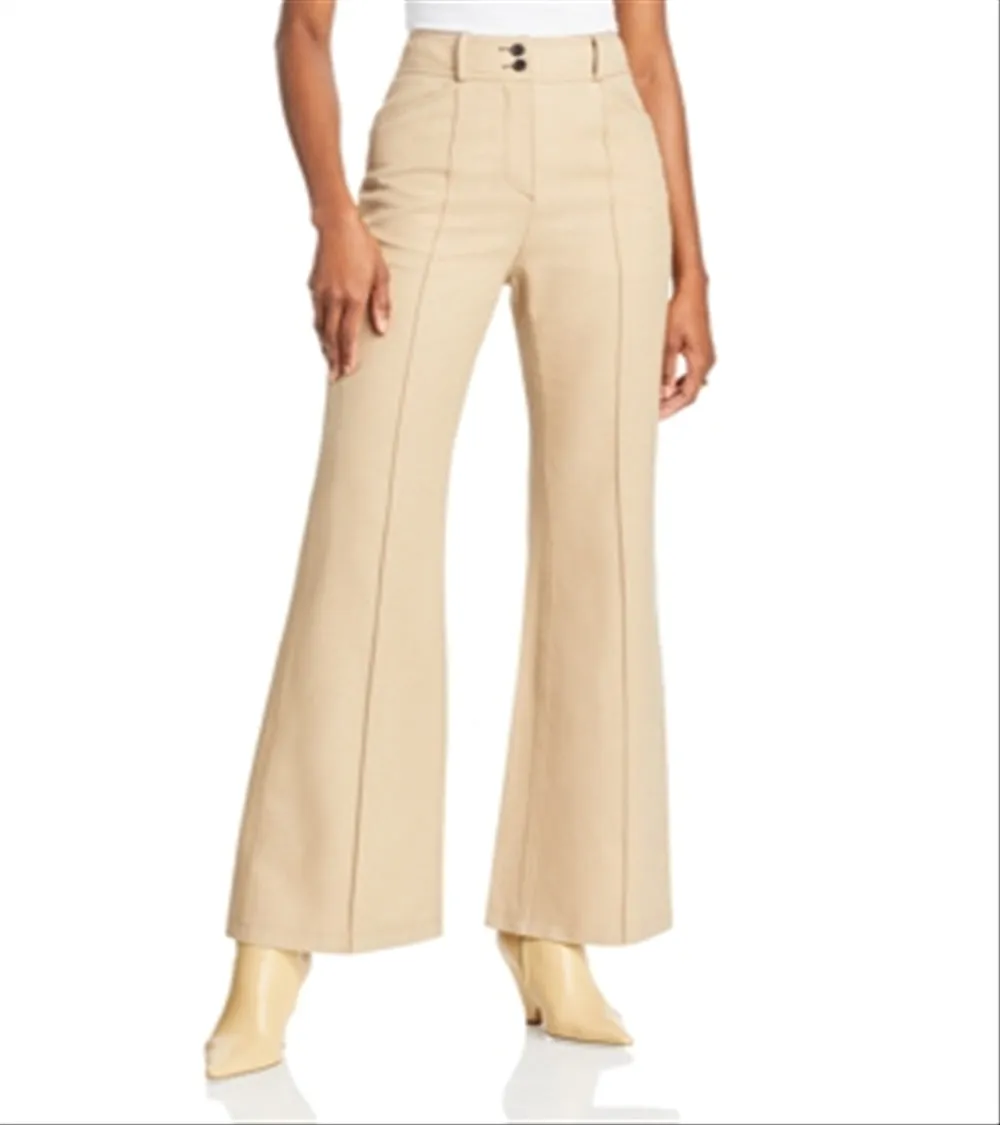 Lvir Flared Pants Beige Size S sold by Leota