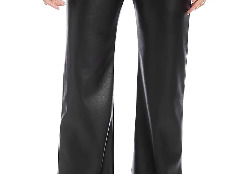 Karen Kane Wide Leg Faux Leather Pants Black sold by Leota product image thumbnail 3