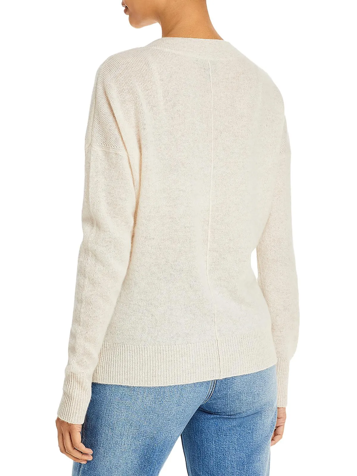 Aqua Cashmere V-Neck Sweater Beige Size XS sold by Leota product image thumbnail 2