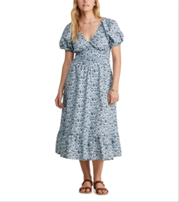 Vineyard Vines Poplin Puff Sleeve Midi Dress sold by Leota
