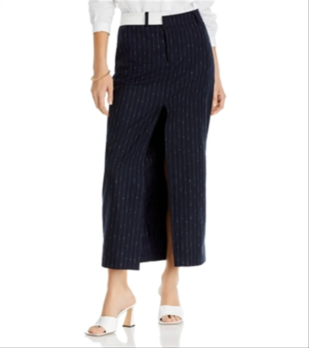 Steve Madden Maaike Pinstriped Maxi Skirt Navy Size M sold by Leota product image thumbnail 4