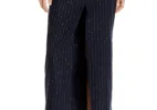 Steve Madden Maaike Pinstriped Maxi Skirt Navy Size M sold by Leota