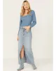 Levi s Women s Premium Ankle Column Denim Skirt Light Wash Blue sold by Leota