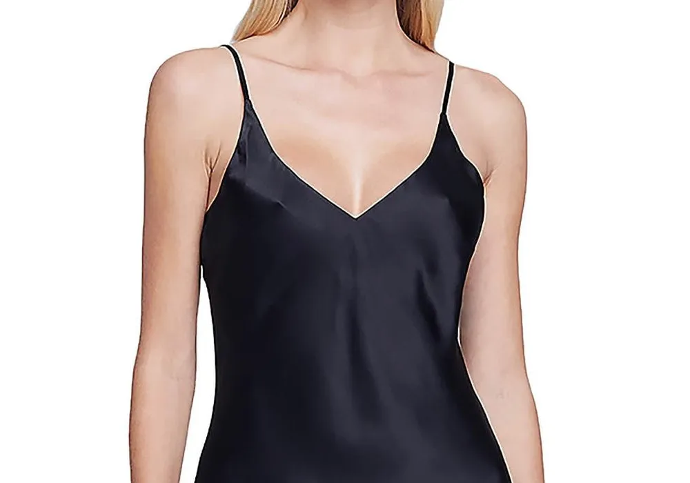 L Agence Womens Silk V-Neck Slip Dress Black sold by Leota product image thumbnail 2