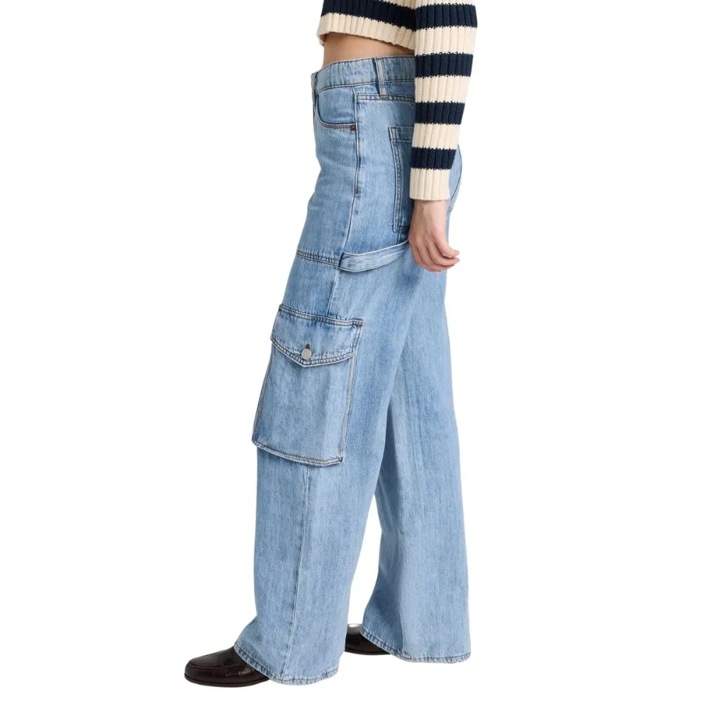 Blanknyc High Rise Wide Leg Cargo Jeans in All Heart Blue sold by Leota product image thumbnail 3