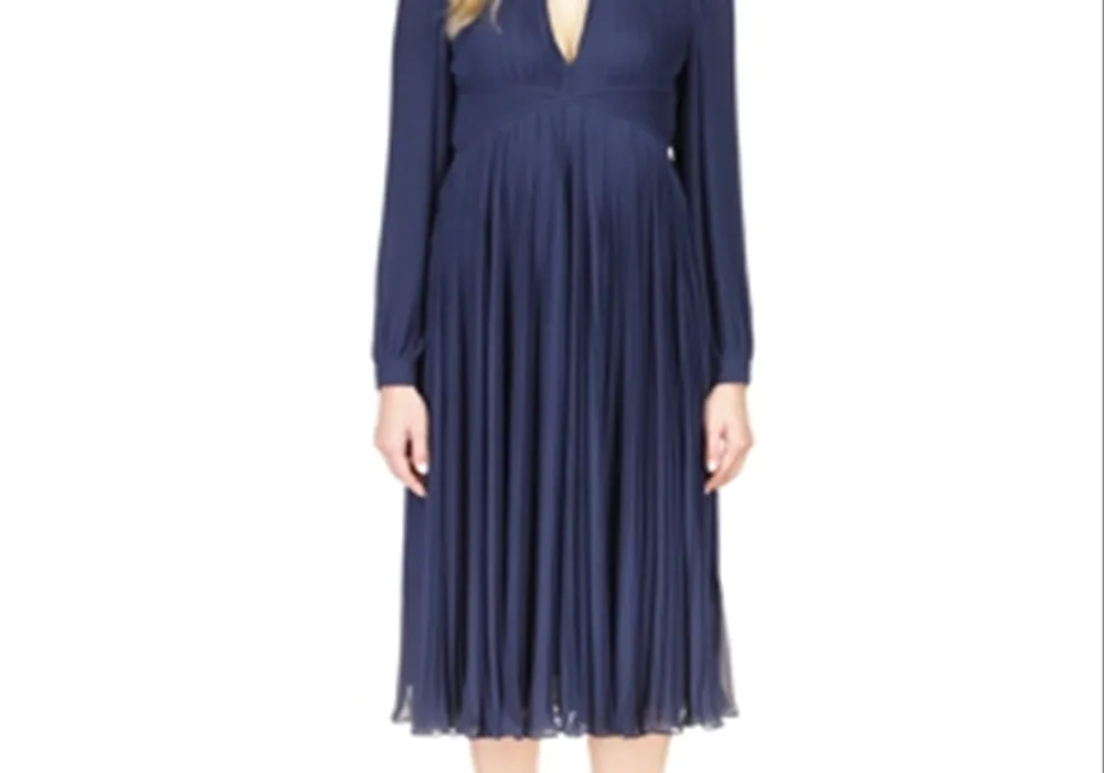 Michael Michael Kors Pleated Midi Dress Blue sold by Leota product image thumbnail 2