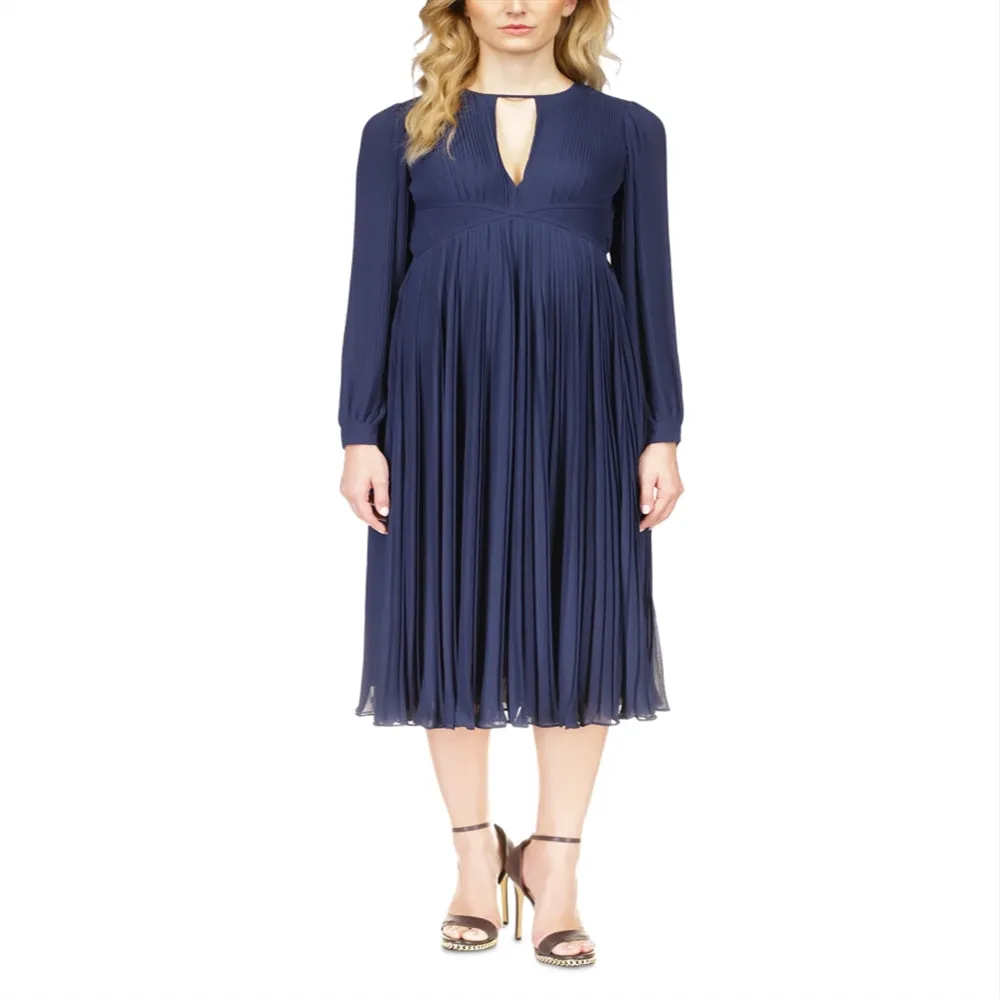 Michael Michael Kors Pleated Midi Dress Blue sold by Leota product image thumbnail 5