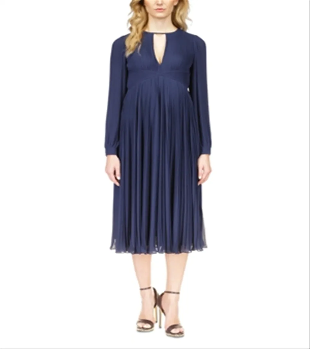 Michael Michael Kors Pleated Midi Dress Blue sold by Leota product image thumbnail 4