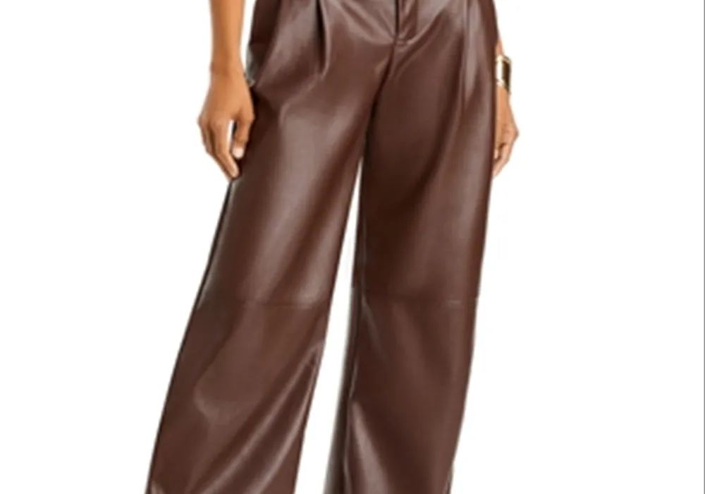 Line & Dot Halle Faux Leather Pants Brown sold by Leota product image thumbnail 5